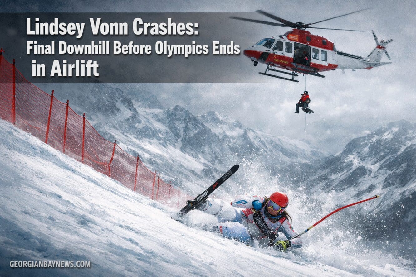 Lindsey Vonn Crashes in Final Downhill Before Olympics: Airlift Following Injury Shakes Skiing World