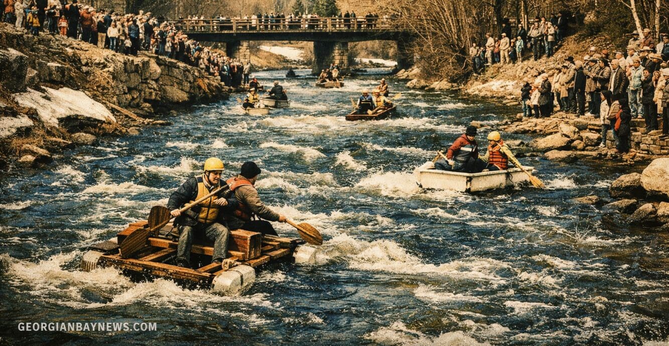 Beaver River Rat Race in Clarksburg, Thornbury: A Historic Spring Tradition That Drew Thousands