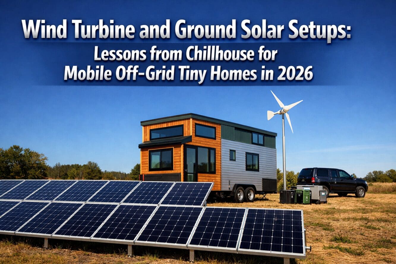 Wind Turbine and Ground Solar Setups: Lessons from Chillhouse for Mobile Off-Grid Tiny Homes in 2026