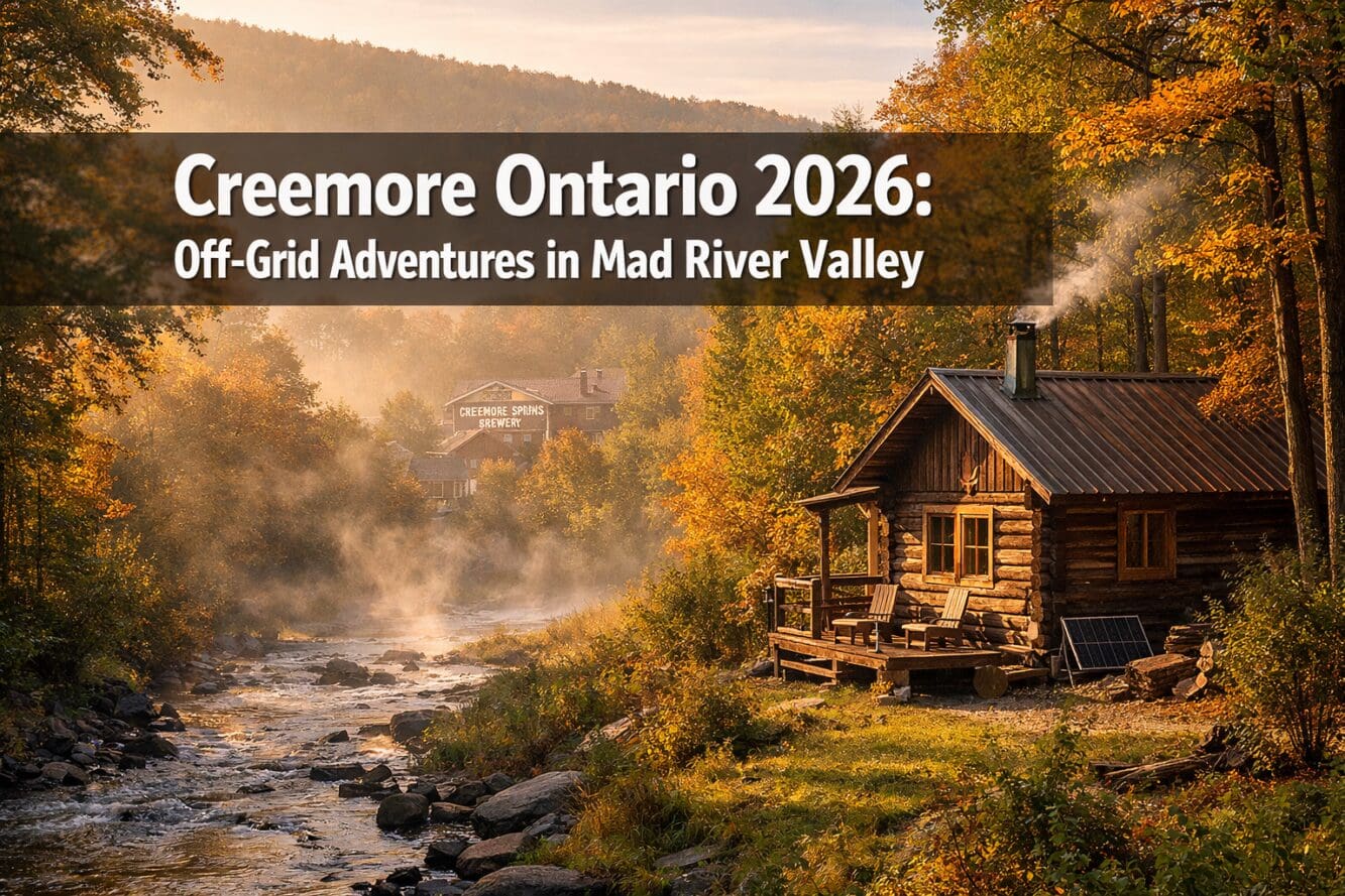 Creemore Ontario 2026: Off-Grid Adventures in Mad River Valley with Hiking, Breweries and True Wilderness Cabins