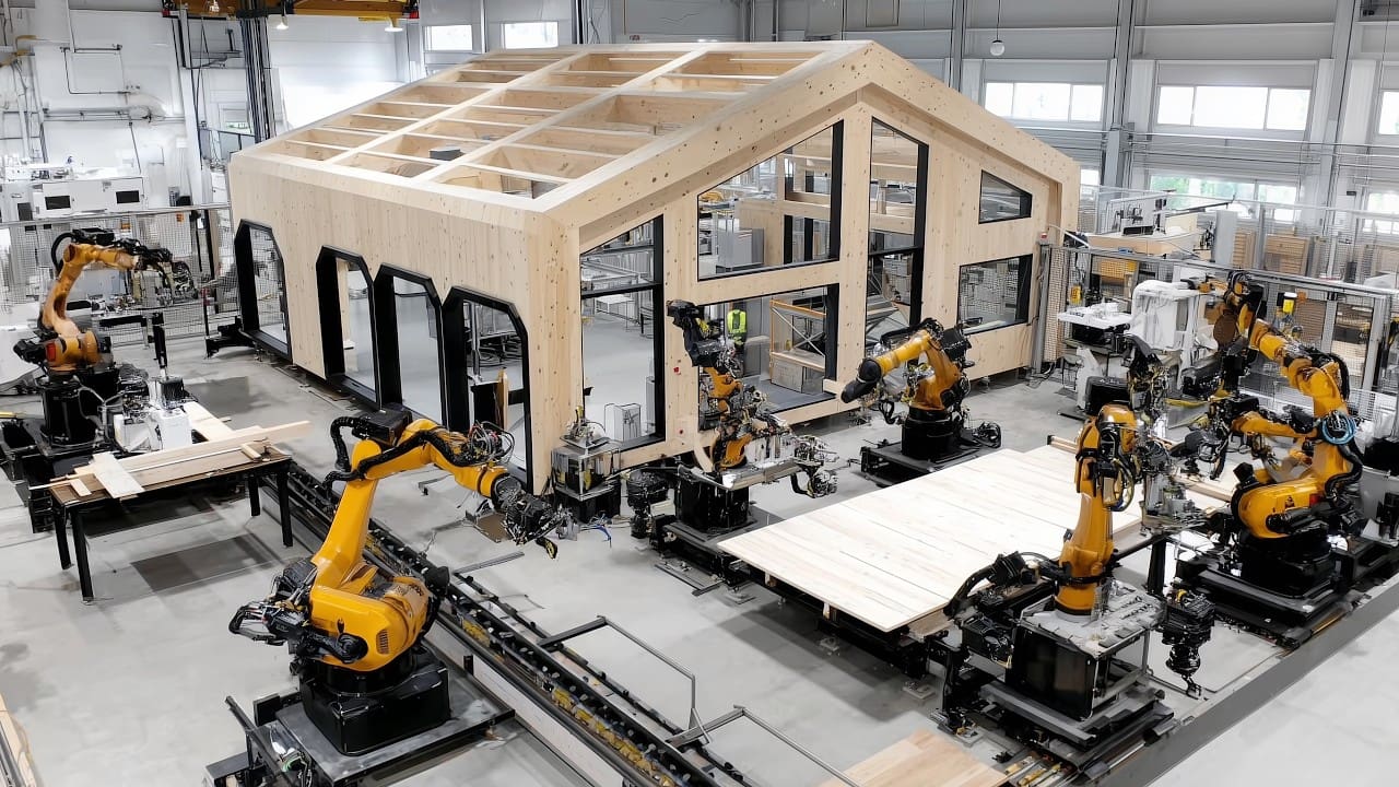 An Unbelievable Half Priced AI Wooden House Built by Robots in Just 3 Days