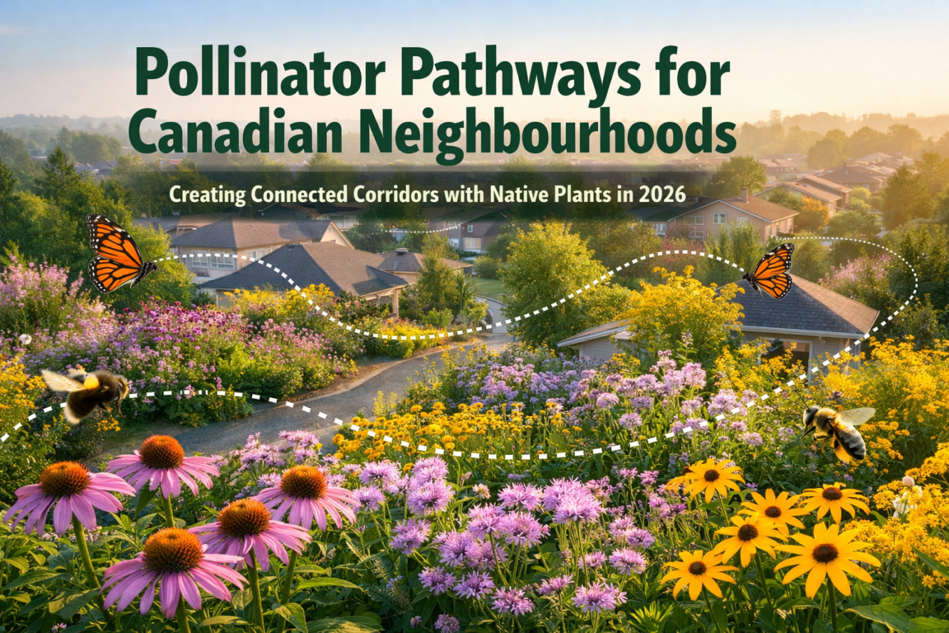 Pollinator Pathways for Canadian Neighbourhoods: Creating Connected Corridors with Native Plants in 2026