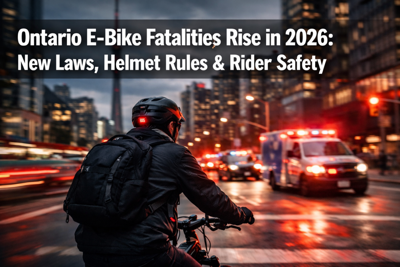 Ontario E-Bike Fatalities Rise in 2026: New 500W Laws, Helmet Enforcement, and Rider Safety Crash Analysis