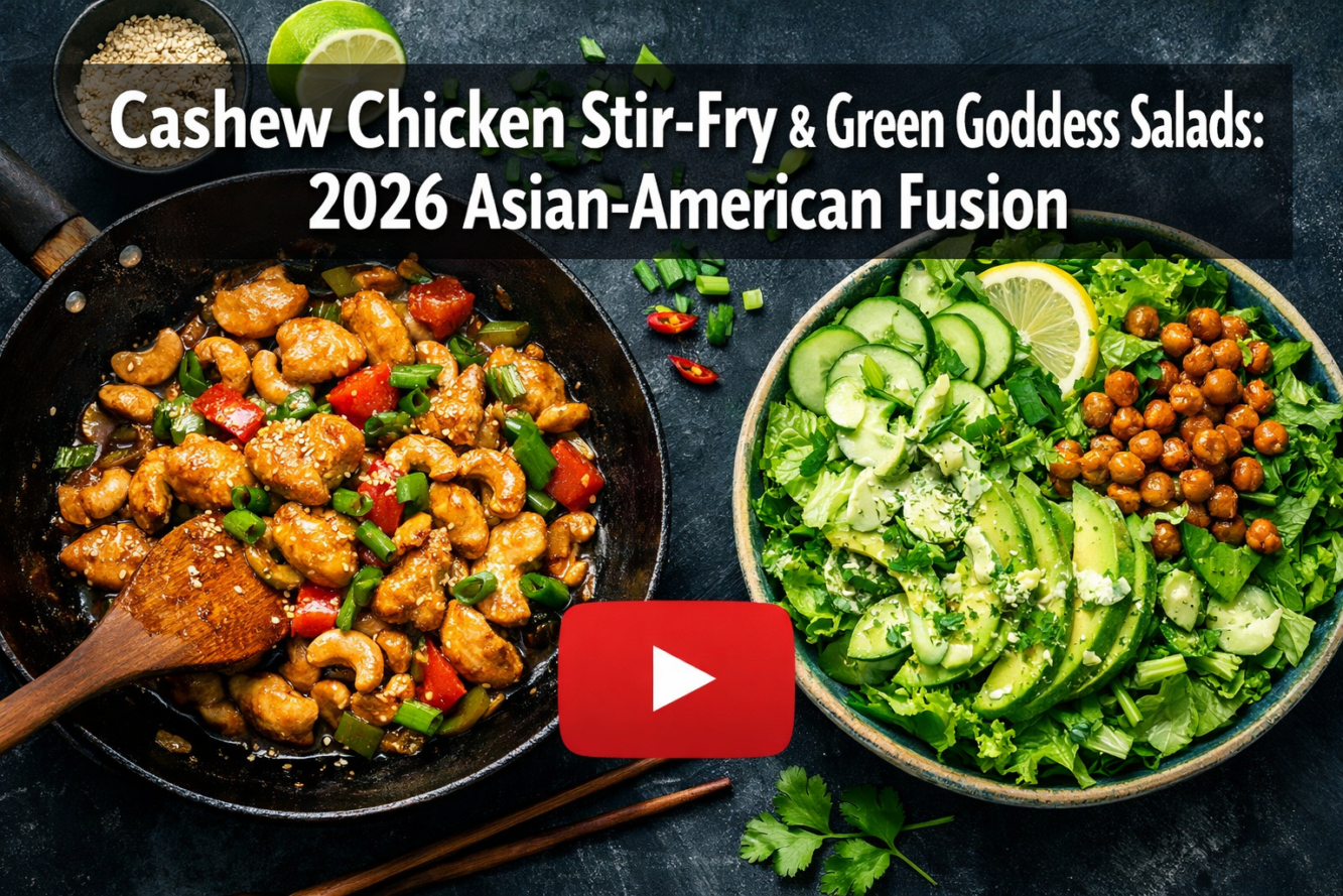 Cashew Chicken Stir-Fry and Green Goddess Salads: 2026’s Colorful Asian-American Fusion with YouTube Demos