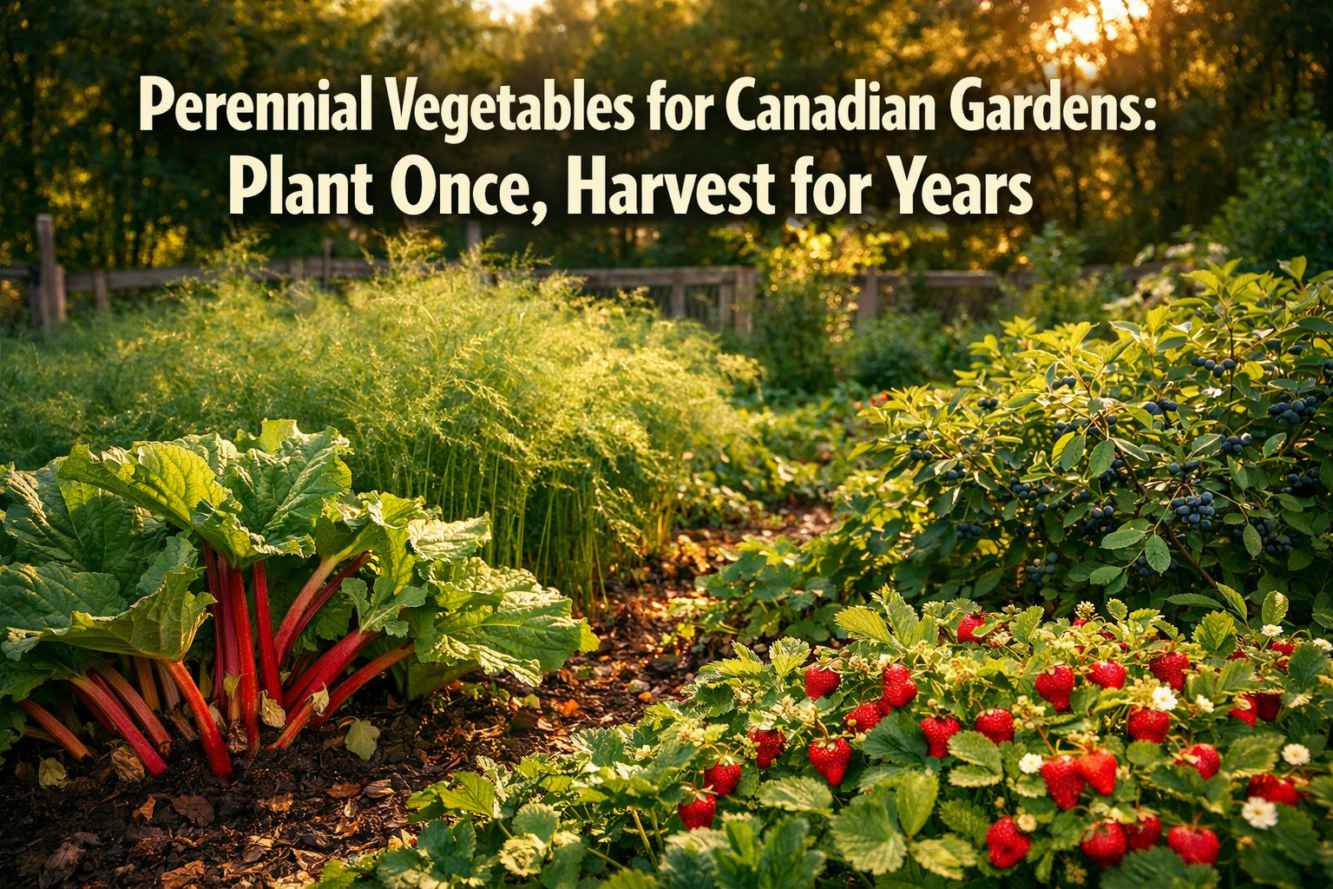 Perennial Vegetables for Canadian Gardens: Plant Once, Harvest for Years with Asparagus, Rhubarb, and Beyond