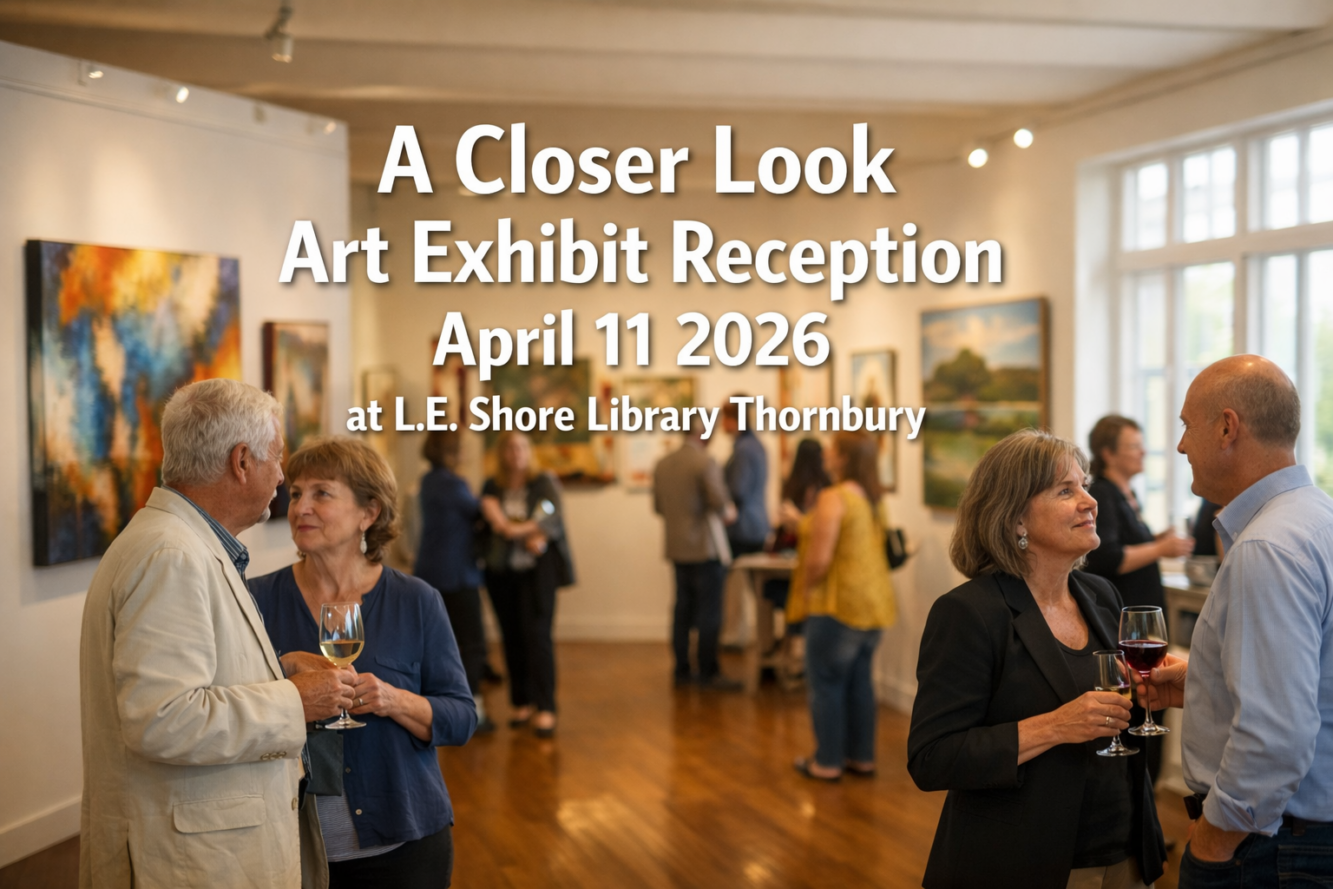 A Closer Look Art Exhibit Reception April 11 2026 at L.E. Shore Library Thornbury: Artist Meet-and-Greets, Refreshments, and Nearby Craft Brewery Tunes