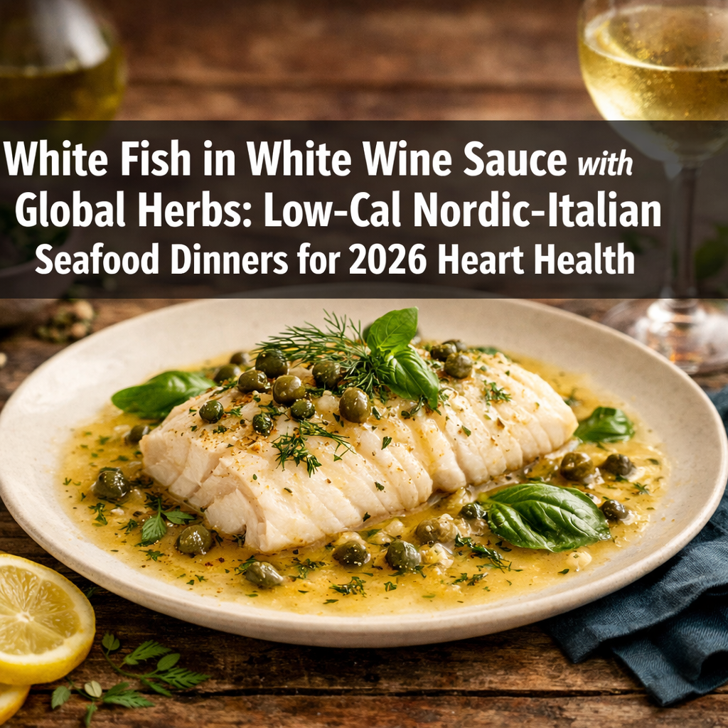 White Fish in White Wine Sauce with Global Herbs | 2026 Heart Health