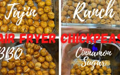 🚀   AIR FRYER CHICKPEAS 4 WAYS! HONEY BBQ, TAJIN, RANCH, CINNAMON SUGAR! A NUTRITIONAL POWERHOUSE
