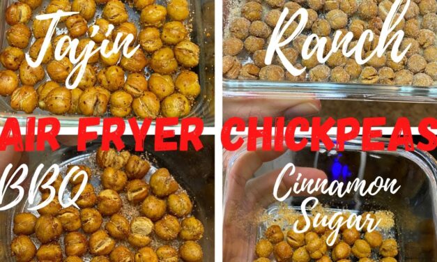 🚀   AIR FRYER CHICKPEAS 4 WAYS! HONEY BBQ, TAJIN, RANCH, CINNAMON SUGAR! A NUTRITIONAL POWERHOUSE