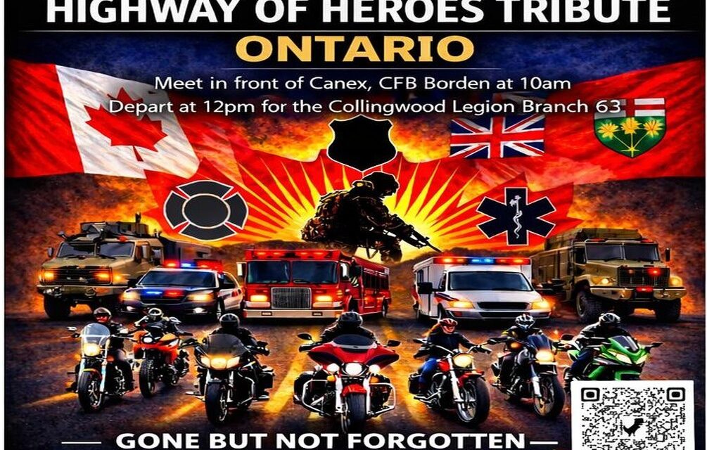 The Royal Canadian Legion Hosts Highway of Heroes Tribute Ontario | June 7th, 2026