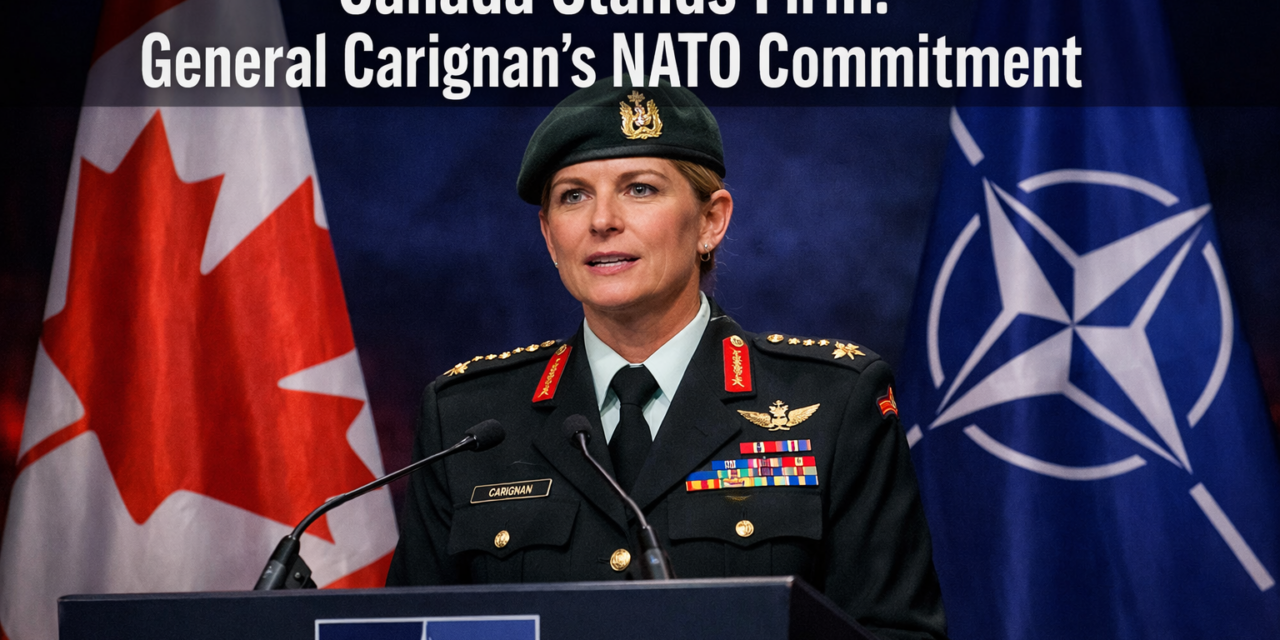 🇨🇦  General Jennie Carignan Says Canada Remains Committed to NATO | Building a 300,000 Member Strategic Reserve Force?