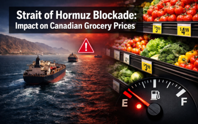 Strait of Hormuz Blockade Impact on Canadian Grocery Prices: Fuel Surcharges and Cost Inflation Timeline