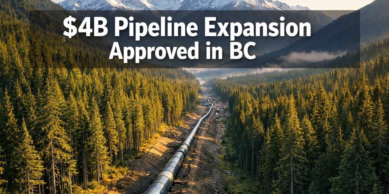 🇨🇦  Federal Government Approves $4B Natural Gas Pipeline Expansion in BC: Environmental Impacts, Job Creation, and First Nations Consultations
