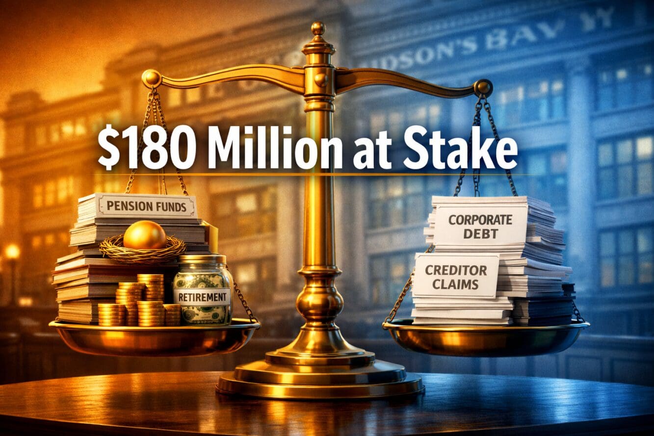 Detailed () editorial illustration showing a large golden balance scale in a courtroom setting. On one side sits a stack of
