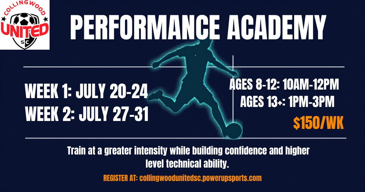 ⚽️  CUSC Performance Academy, High-Performance Training | Collingwood United Soccer Club