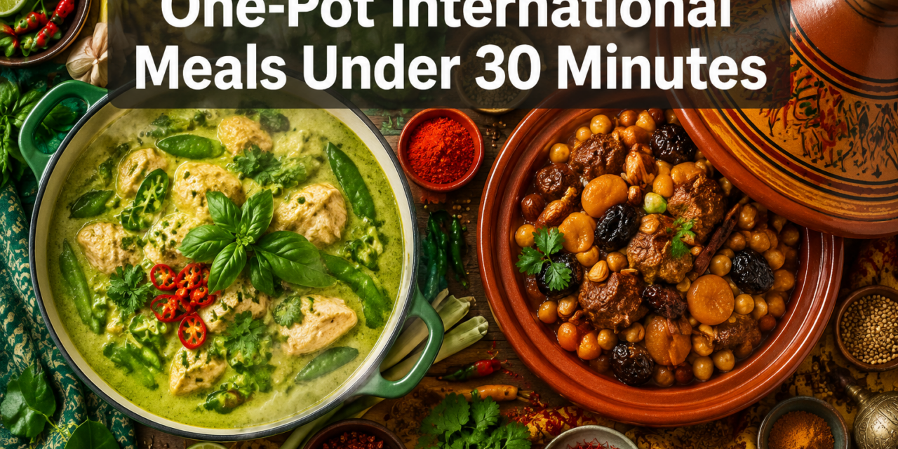 One-Pot International Meals Under 30 Minutes: Weeknight Dinners from Thai Curry to Moroccan Tagine Simplified for 2026 Busy Families with Time-Lapse Cooking Videos