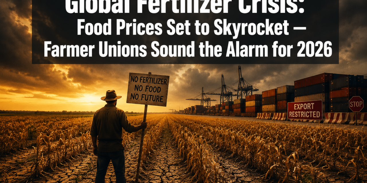 Global Fertilizer Crisis Threatens Food Price Skyrocket: Farmer Unions’ Urgent Warnings for 2026