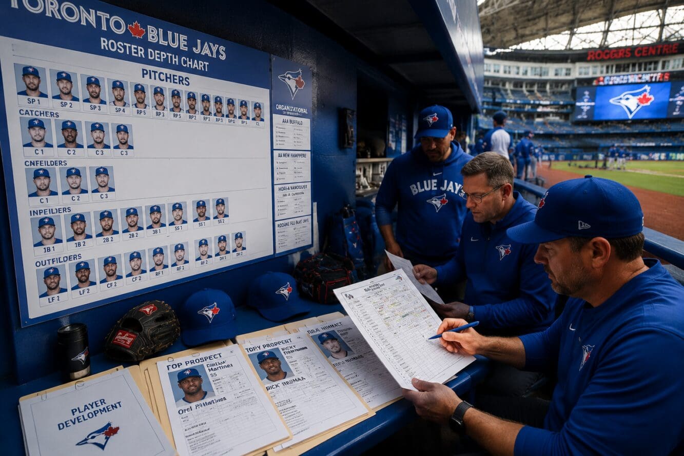 Blue Jays dugout roster depth chart and call-up files