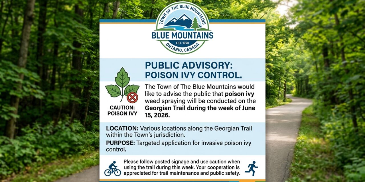 Town Conducting Poison Ivy Spot Spraying on Georgian Trail – June 2026