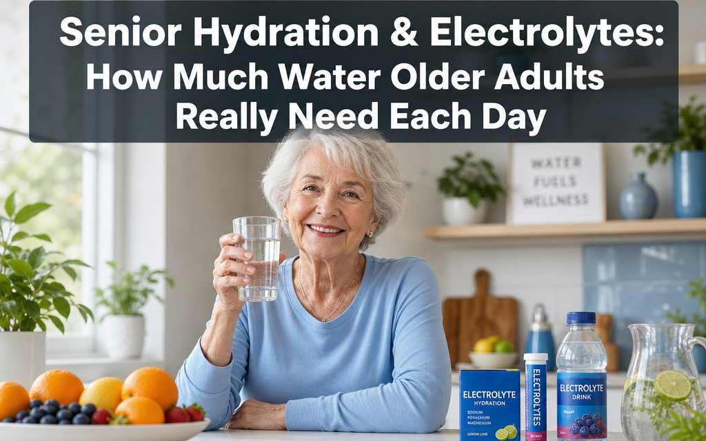 💦  Senior Hydration and Electrolytes: How Much Water Older Adults Really Need Each Day