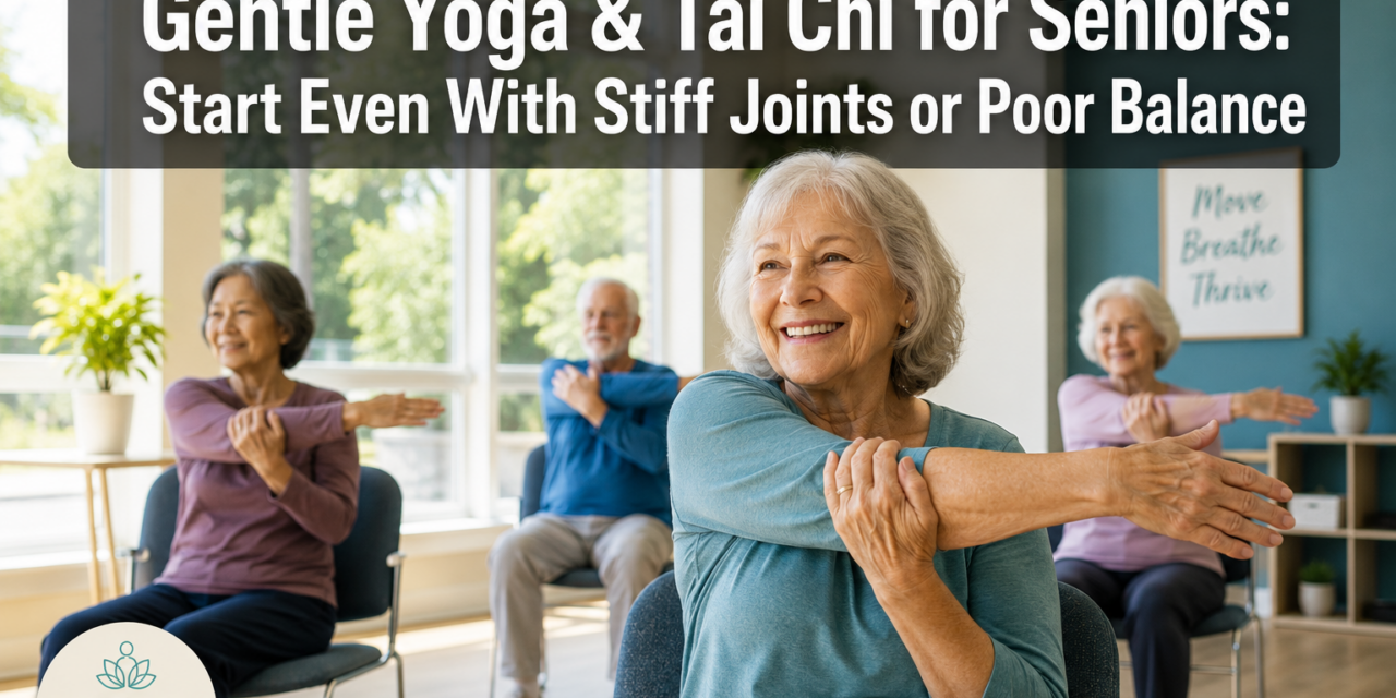 🧘‍♀️  Gentle Yoga and Tai Chi for Seniors: How to Start When You Have Stiff Joints or Poor Balance