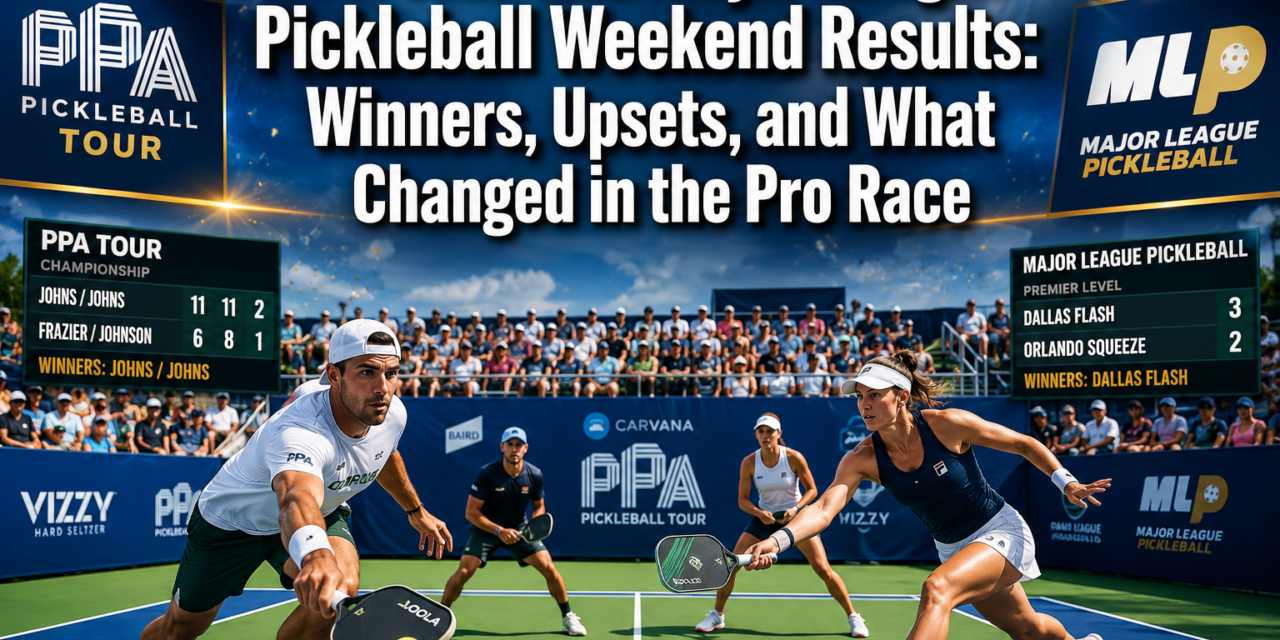 PPA Tour and Major League Pickleball Weekend Results: Winners, Upsets, and What Changed in the Pro Race