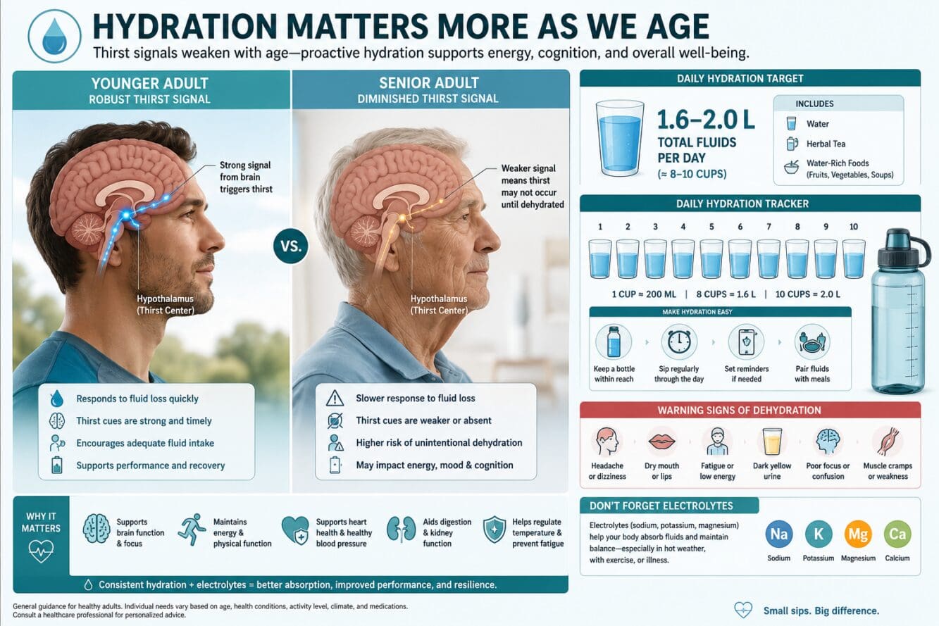 Why Seniors Need More Attention to Hydration Than Younger People