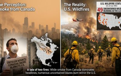 🔥 Wildfires Do Not Recognize Borders: The Truth Behind the Canada – U.S. Wildfire Situation