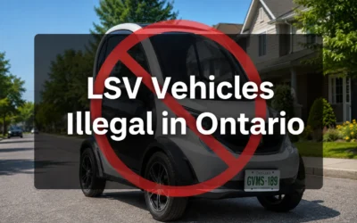 π Low-Speed Vehicles are illegal to operate on municipal roadways, in bicycle lanes, and on sidewalks throughout Ontario