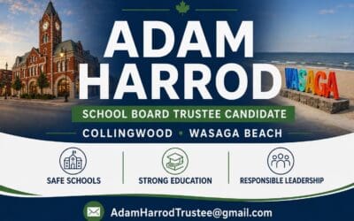 ✅  Adam Harrod | Candidate for School Board Trustee – Collingwood & Wasaga Beach