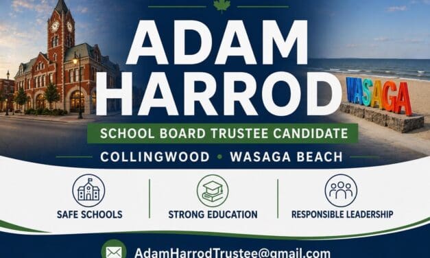 ✅  Adam Harrod | Candidate for School Board Trustee – Collingwood & Wasaga Beach