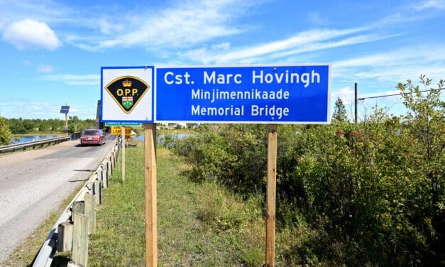 🇨🇦  MANITOULIN BRIDGE DEDICATED TO FALLEN POLICE OFFICER