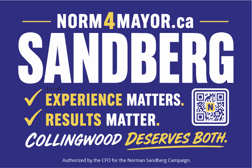 ✅  Norm Sandberg for Mayor of Collingwood | Real Plans. Real Solutions. Experience Matters.