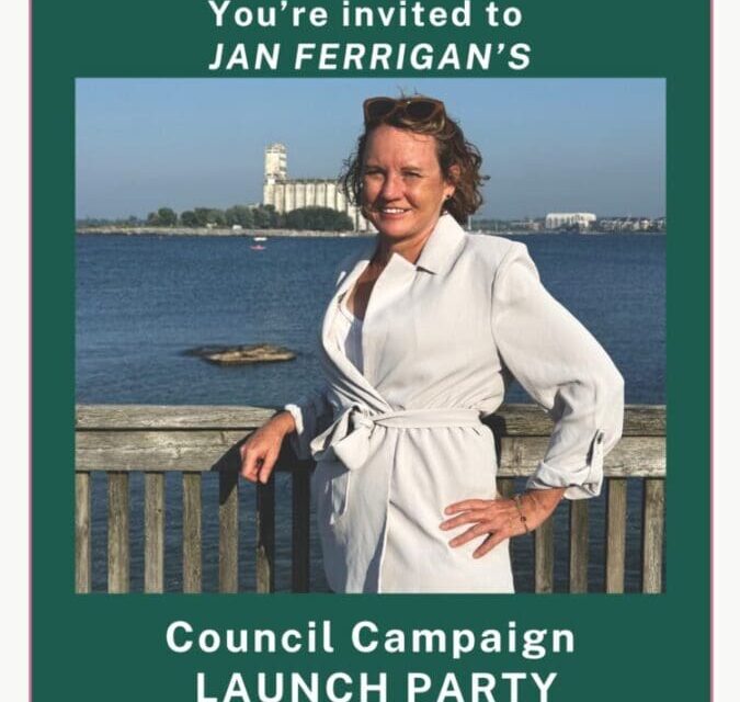 ✅  Council Candidate Jan Ferrigan Invites Collingwood Residents to Campaign Launch