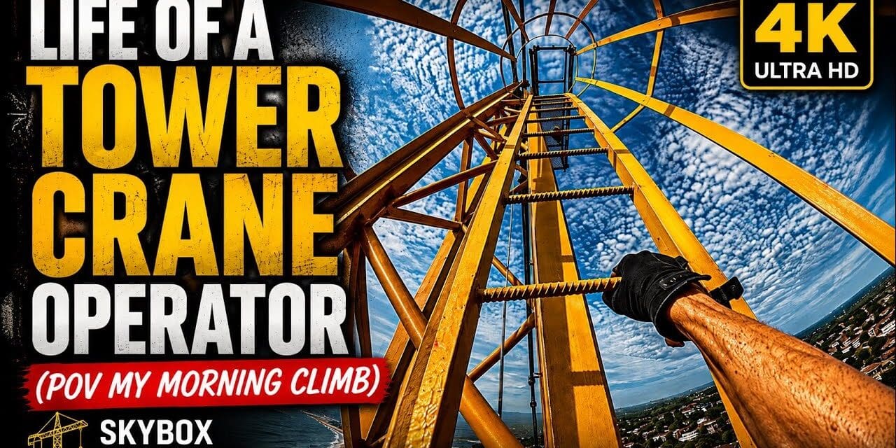 Life of a TOWER CRANE Operator  🏗️ (POV My Morning Climb)