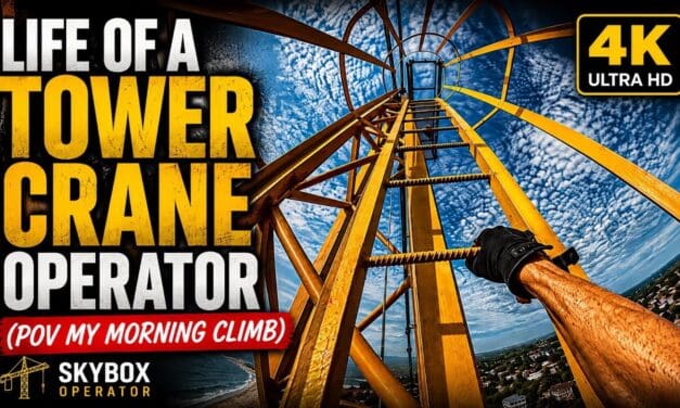 Life of a TOWER CRANE Operator  🏗️ (POV My Morning Climb)