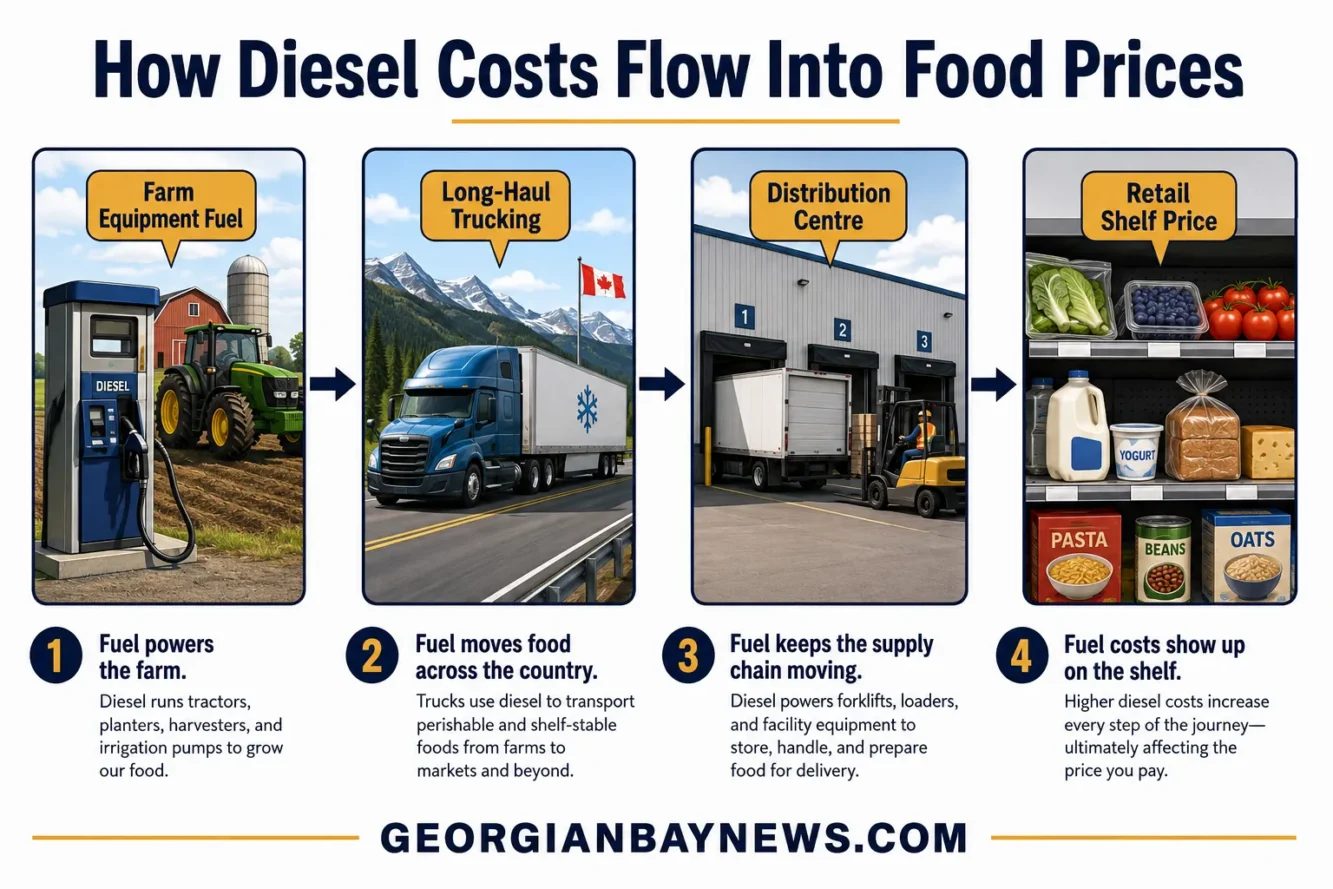 How Does Diesel Price Affect Grocery Prices in Canada?
